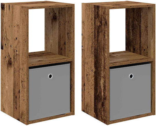 Nachttische Holz Braun 2 Stück 35x32x68.5cm