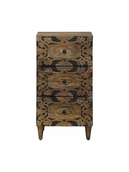 Sideboard aus Holz & Metall mit Schubladen Braune 40x33.5x75cm