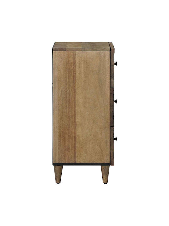 Sideboard aus Holz & Metall mit Schubladen Braune 40x33.5x75cm