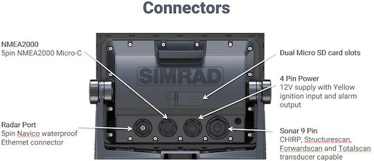 Simrad GPS / Βυθόμετρο / Ραντάρ GO9 XSE Multifunction Display & DownScan Transducer 9" 480 x 800