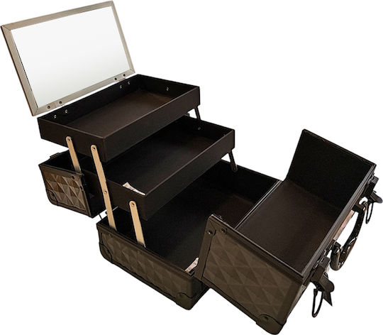 Beauty Salon Metallic Cosmetic Case 25x16x16 Cm No2