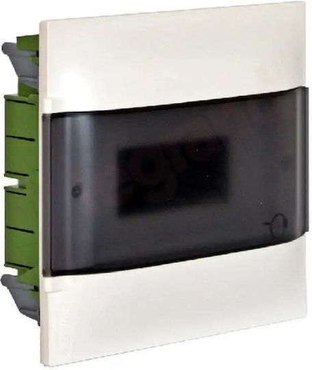 Six-module Panel Smoked Door Flush Mounting Legrand
