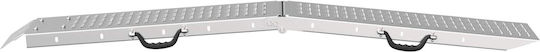 Vidaxl Loading Ramp 2 Pieces Silver 166 x 22.5 x 4.5 cm