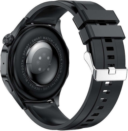 Lemfo HK4 46mm Smartwatch με Παλμογράφο (Μαύρο)