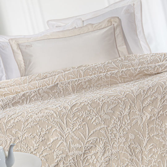 Guy Laroche Bouquet Pique Blanket King Size 260x250cm Natural