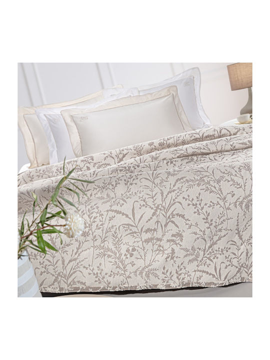 Guy Laroche Bouquet Κουβέρτα Πικέ King Size 260x250εκ. Mocca