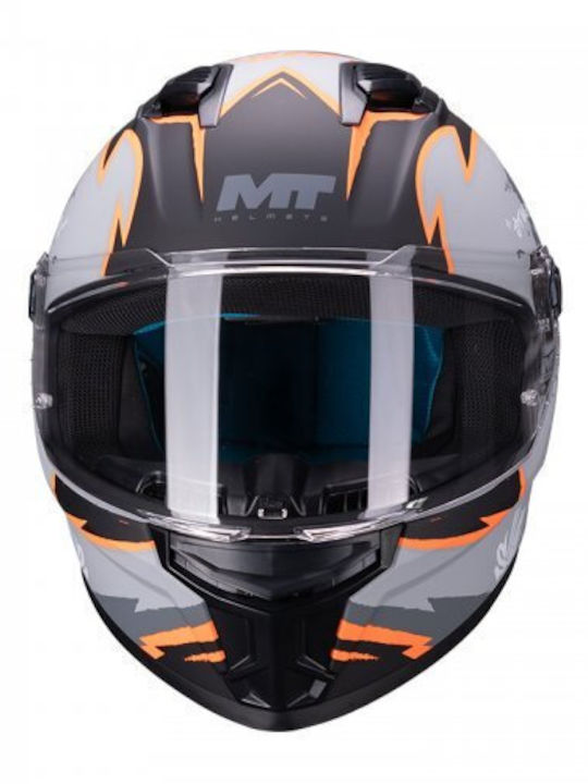 MT Stinger 2 Tagger C1 Черно/Сиво Матирано Каска За Мотор Full Face ECE 22.06 1450гр