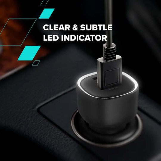 Canyon Handy-Autoladegerät 85W Schnellladen mit Anschlüssen: 1xUSB 1xType-C Schwarz Farbe