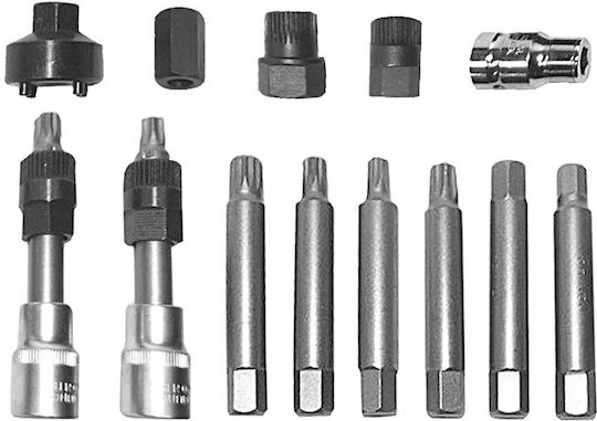 Verke Set Unelte Manuale Pentru Mașini Fulie Alternator 13 Bucăți Pentru Audi Bmw Fiat Ford Mercedes Benz Opel Renault Peugeot Scaun Skoda Volvo VW