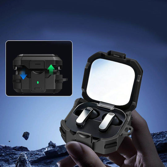Tech-Protect Carbonox Magsafe Silicone / Plastic Case in Black for Samsung Galaxy Buds 4 / 4 Pro