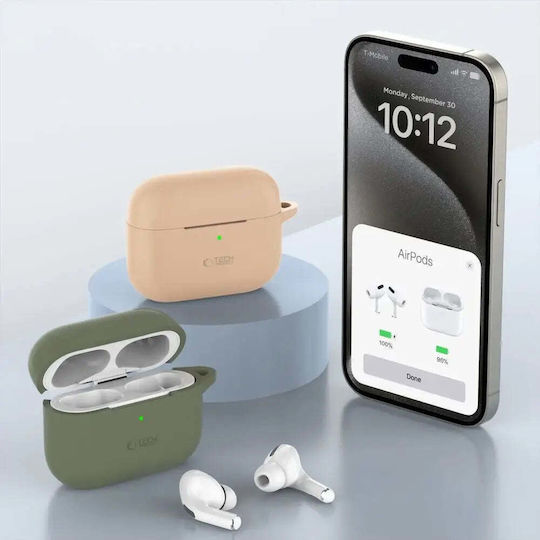 Tech-Protect Hülle Silikon mit Haken Baby Blue für Apple AirPods Pro 2