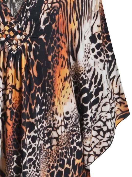 Mat Fashion Γυναικείο Καφτάνι Παραλίας Πολύχρωμο