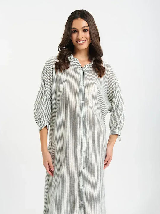 Ble Resort Collection Καφτάνι Παραλίας Γκρι