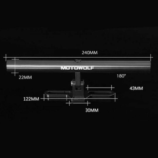 Motowolf Mdl-3513 Support Bar for Motorcycle Mobile Mount