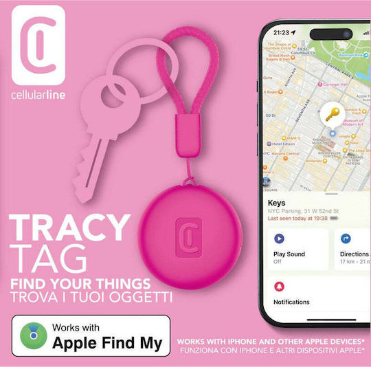 Cellular Line Tracy Tag Apple Find My Rosa