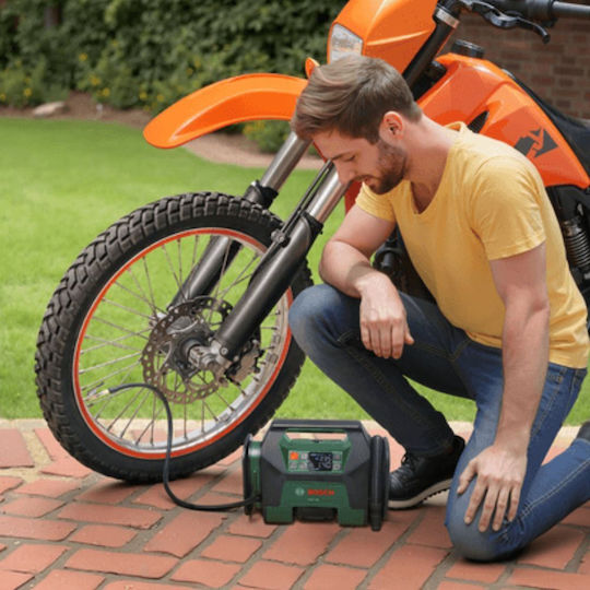 Bosch Τρόμπα Αυτοκινήτου PAO 150PSI Επαναφορτιζόμενη χωρίς Μπαταρία 18V