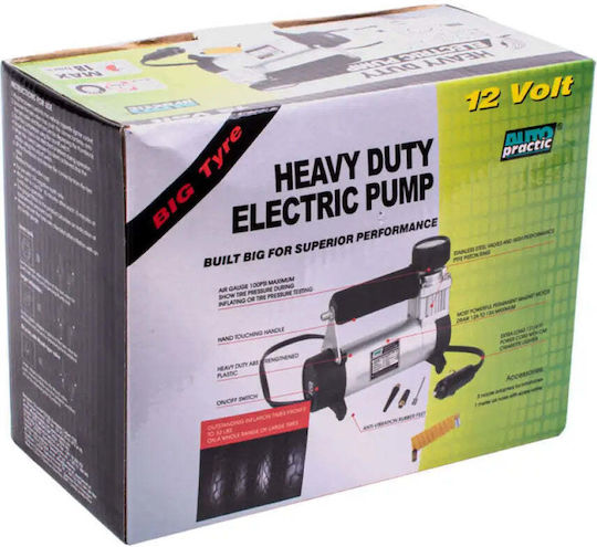 Auto Practic Car Tire Pump with Cable 12V