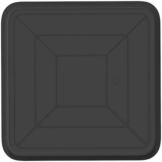 vidaXL Пластмасова Чиния За Пот Черна 36x36см 6бр 42020366