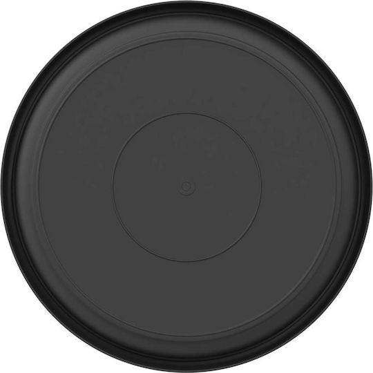 vidaXL Plastic Black Pot Plate 27x27cm 24pcs 42020326