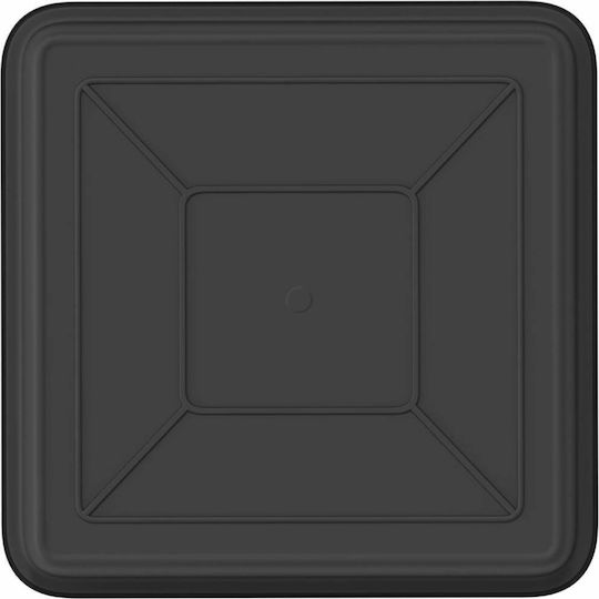 vidaXL Пластмасова Чиния За Пот Черна 18x18см 6 Бр 42020362