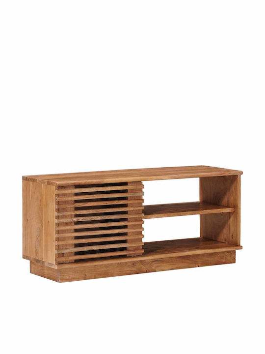 TV-Ständer aus Metall & Holz Natur M90xT30xH40cm