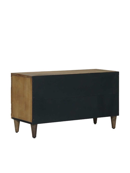 TV-Ständer aus Metall & Holz Braune M80xT31.5xH46cm