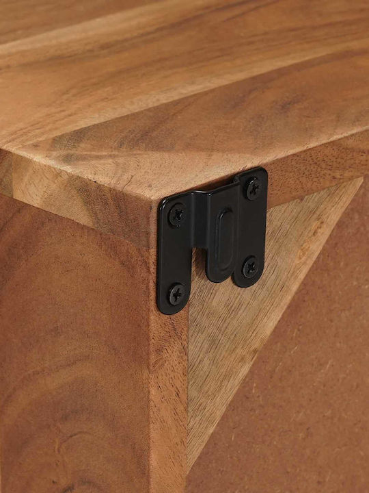 TV Stand Metal & Natural Wood L105xW30xH22.5cm