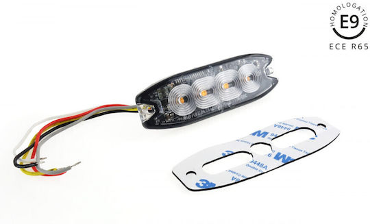 AMiO Car Signaling Bar LED 12 / 24V Waterproof 9cm with Orange Lighting