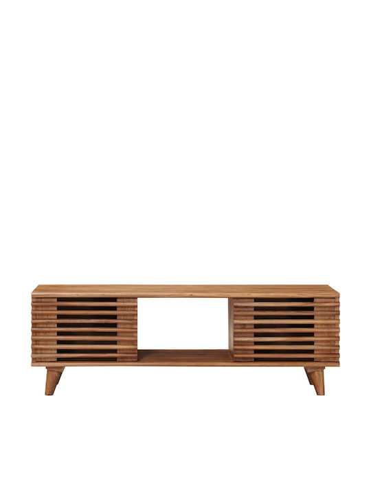 TV-Ständer aus Metall & Holz Natur M105xT30xH35cm