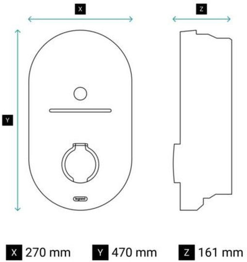 Legrand Green Up Home Wall Mounted 22kW Charging Station Type 2 (057022)