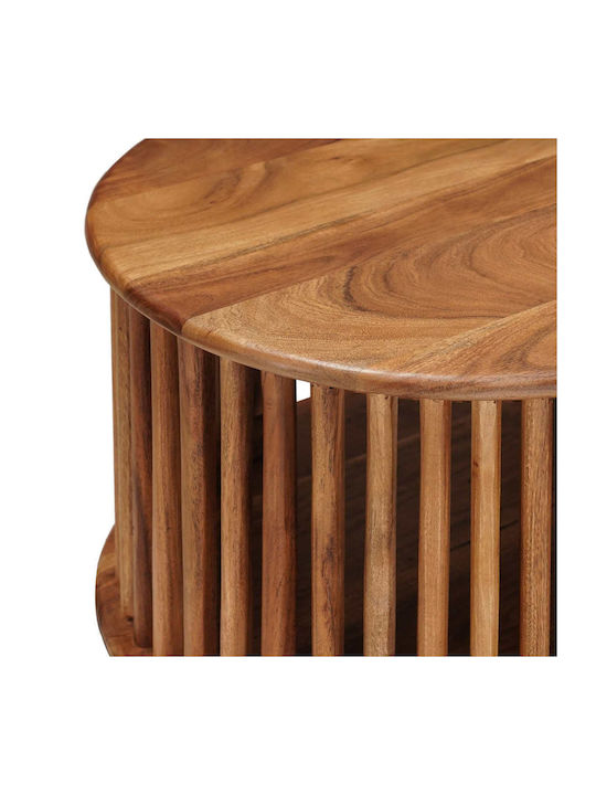 Rectangular Central Wooden Coffee Table Natural W85xL50xH40cm