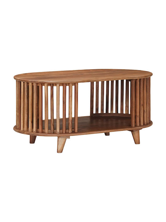 Rectangular Central Wooden Coffee Table Natural W85xL50xH40cm