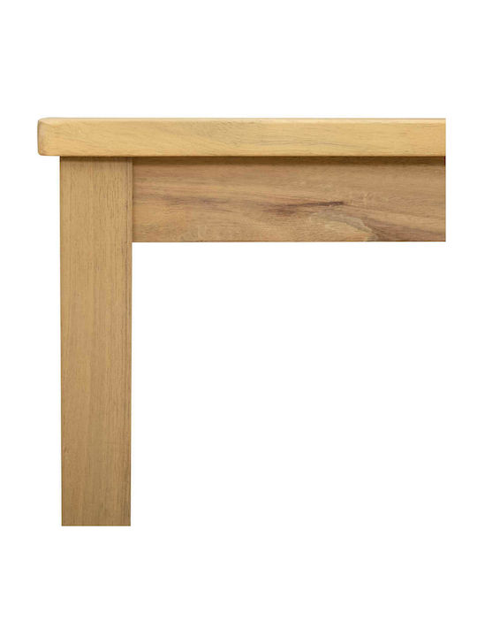 Square Central Wooden Coffee Table Light Acacia W85xL85xH45cm