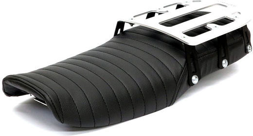 C-racer Seat Luggage Rack Motorcycle Honda Cx500 Black-Silver C-racer Cx500 Flat Seat Black