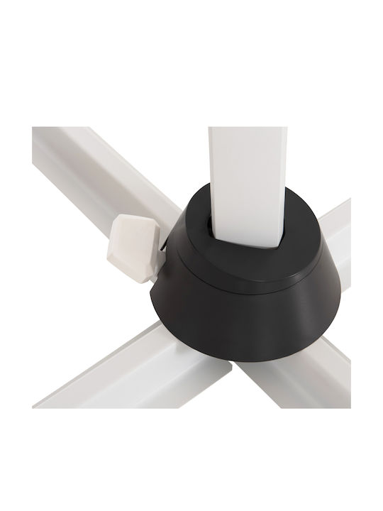 Professional Hanging Aluminum Parasol Javante White 2.7x2.7xH2.7m