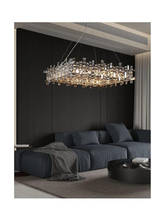 Alista Home Candelabru 10xE14 Ø50cm cu Cristale Auriu AT1CT-IM1P-HT2L-RZ2/500x500GD