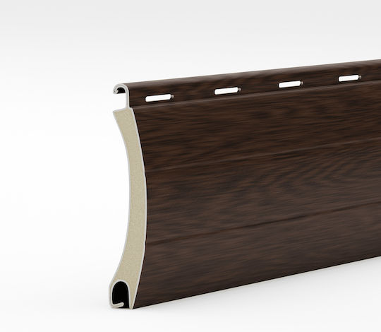 Set 5 Aluminum Slats 39 Mm Walnut 1.5m