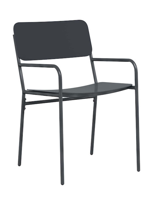 Gartenstühle Metallisch Anthrazit 2Stücke 51x55x81cm