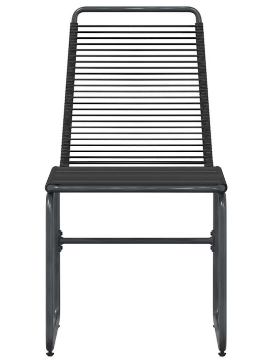 Outdoor Chair Rattan Black 2 Pieces 48x55x89.5 cm