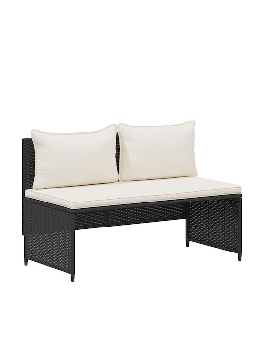 Garten- und Outdoor-Möbelsets 4 Stück Schwarz mit Kissen