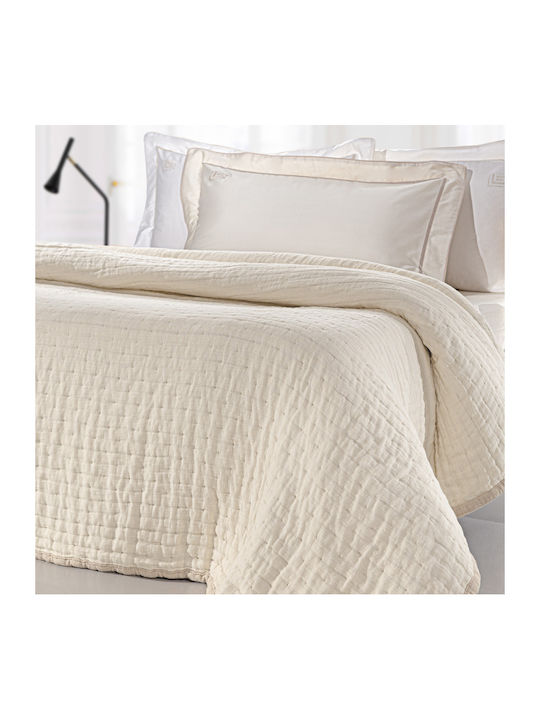 Guy Laroche Κουverlí King Size Baumwolle Natur Sand 270x250cm