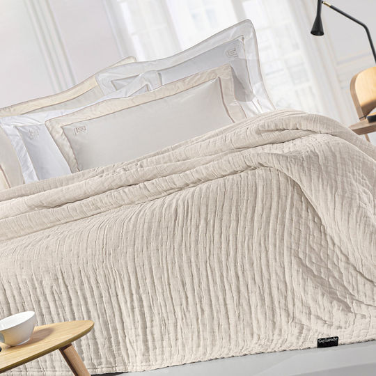 Guy Laroche Must Κουβερλί King Size Βαμβακερό Natural-sand 270x250cm