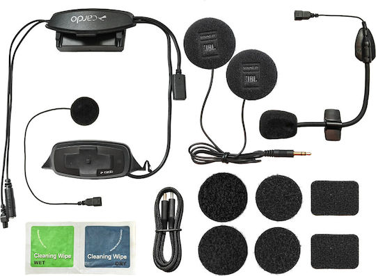 Cardo Packtalk-S Single Motorcycle Communication for Helmet with Bluetooth Compatible with SHOEI GT-Air 3 NEOTEC 3 & J-Cruise 3