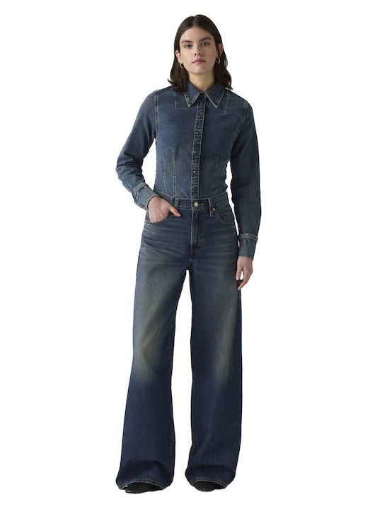 XL Straight Women's Jean Pants in Loose Fit Last Thursday Blue