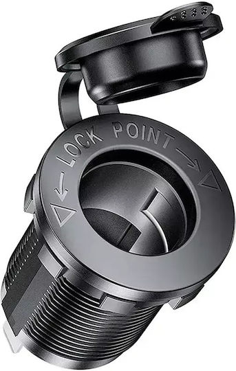 Wasserdichte Zigarettenanzünderbuchse 12v/24v Rotes LED-Licht & Schutzkappe Tc-462