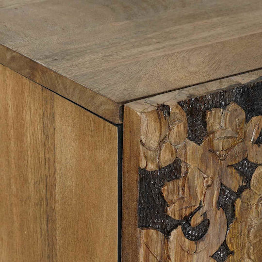 Konsolentisch aus Holz & Metall Braune M60xB33.5xH100cm Konsolentisch aus Holz & Metall Braune M60xB33.5xH100cm