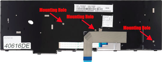 German Laptop Keyboard Lenovo Thinkpad E550 20df 20dg E555 20dh E550c E560 20ev E565 5b20v13719 00hn013 00hn037 00hn074 00hn010 with Pointer Black Code 40616de
