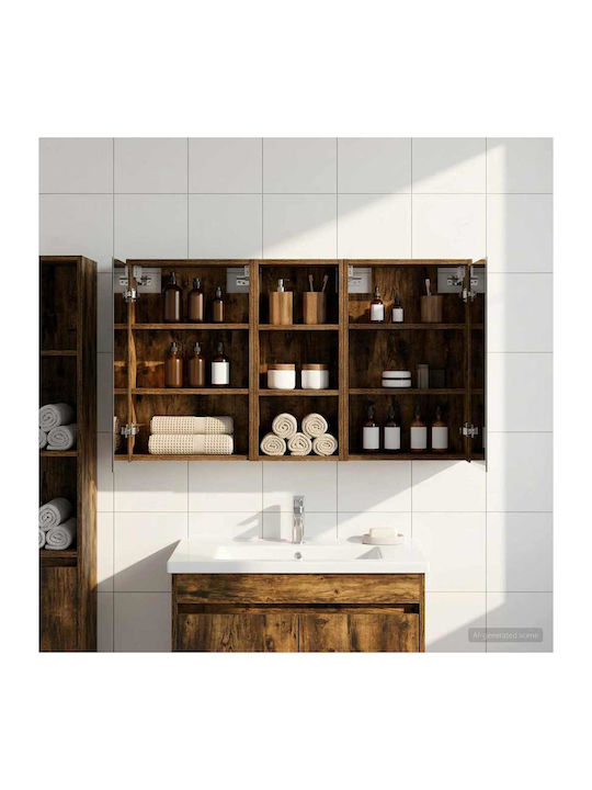 vidaXL Badezimmerspiegel Led mit Schrank 116x16cm Transparent