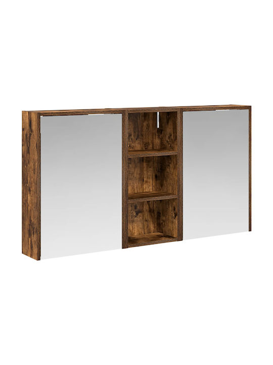 vidaXL Badezimmerspiegel Led mit Schrank 116x16cm Transparent