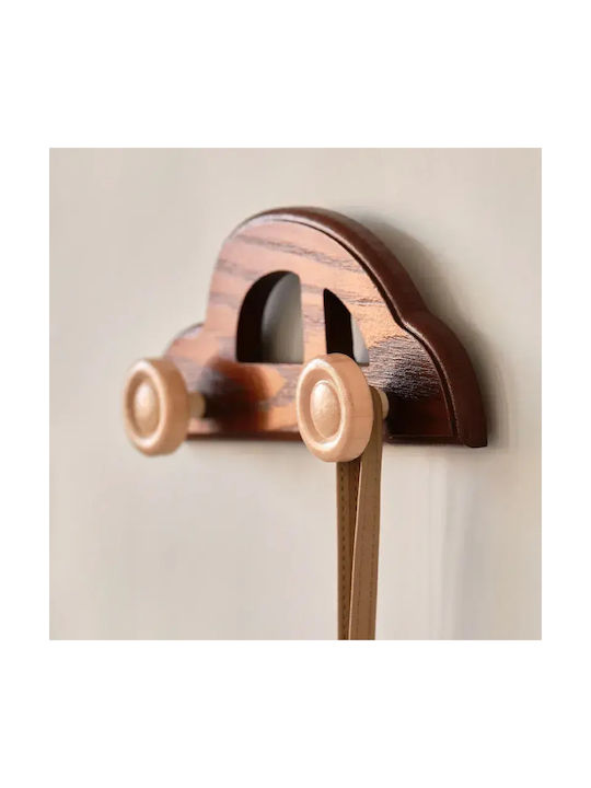 Pandaboo Kids Wall Hanger Multi Hook Wooden 3 Pieces